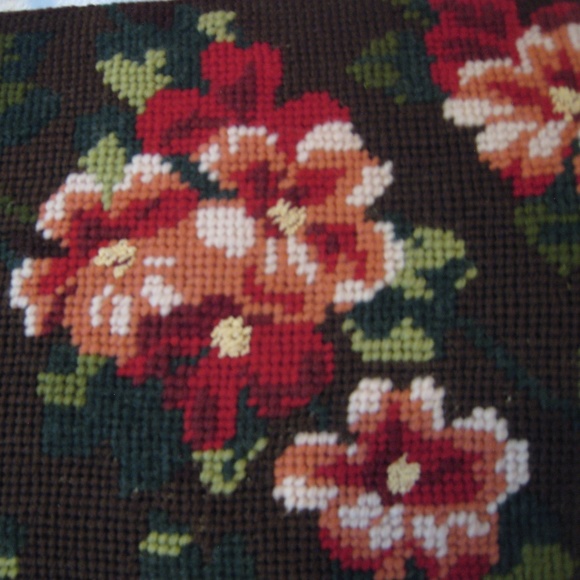 Sentimental Needlepoint & Leather Handbag - Picture 6 of 7